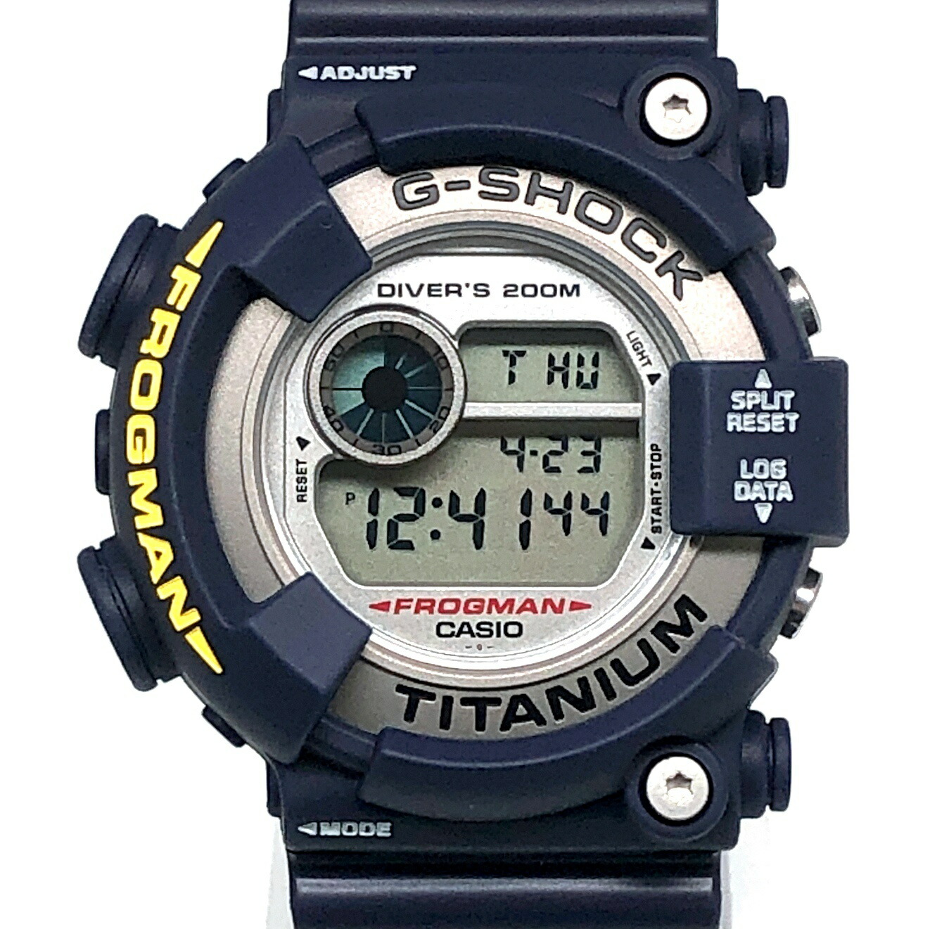 G-SHOCK ジーショック CASIO カシオ ウオッチ DW-8200NK-2 FROGMAN MEN IN NAVY \u0026 KAHKI 潜水夫 メンインネイビー\u0026カーキ チタン容れもの 1999年12月発売 三国ケ丘店 ITAK7GQT39US 【中古】
