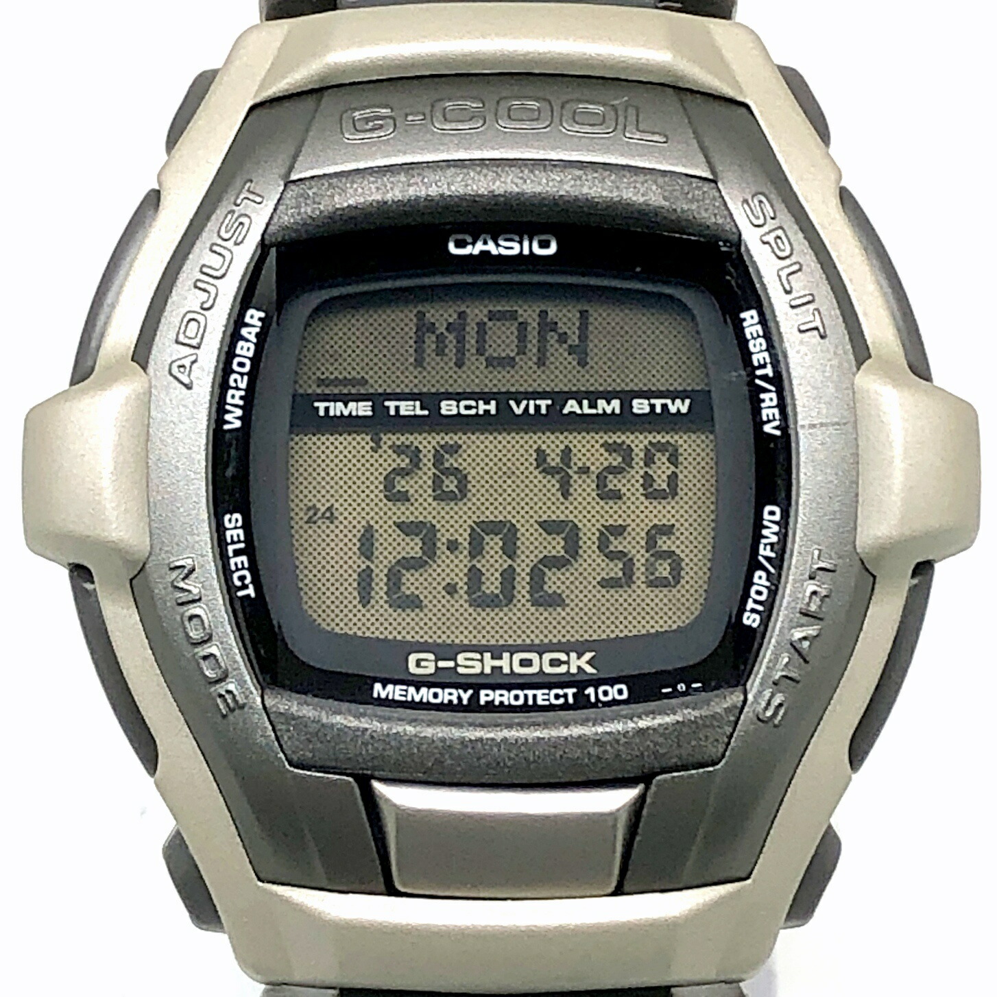 G-SHOCK ジーショック CASIO カシオ ウオッチ GT-002C-1 G-COOL G冷やりとした コンポジットバンドモデル 金属元素×脂ダンス楽隊 メタリックテイスト 流行り物系 流線型形体 角型とり捨てる瑠璃 1998年1月発売 三国ケ丘店 ITRSFNNNIXFC 【中古】