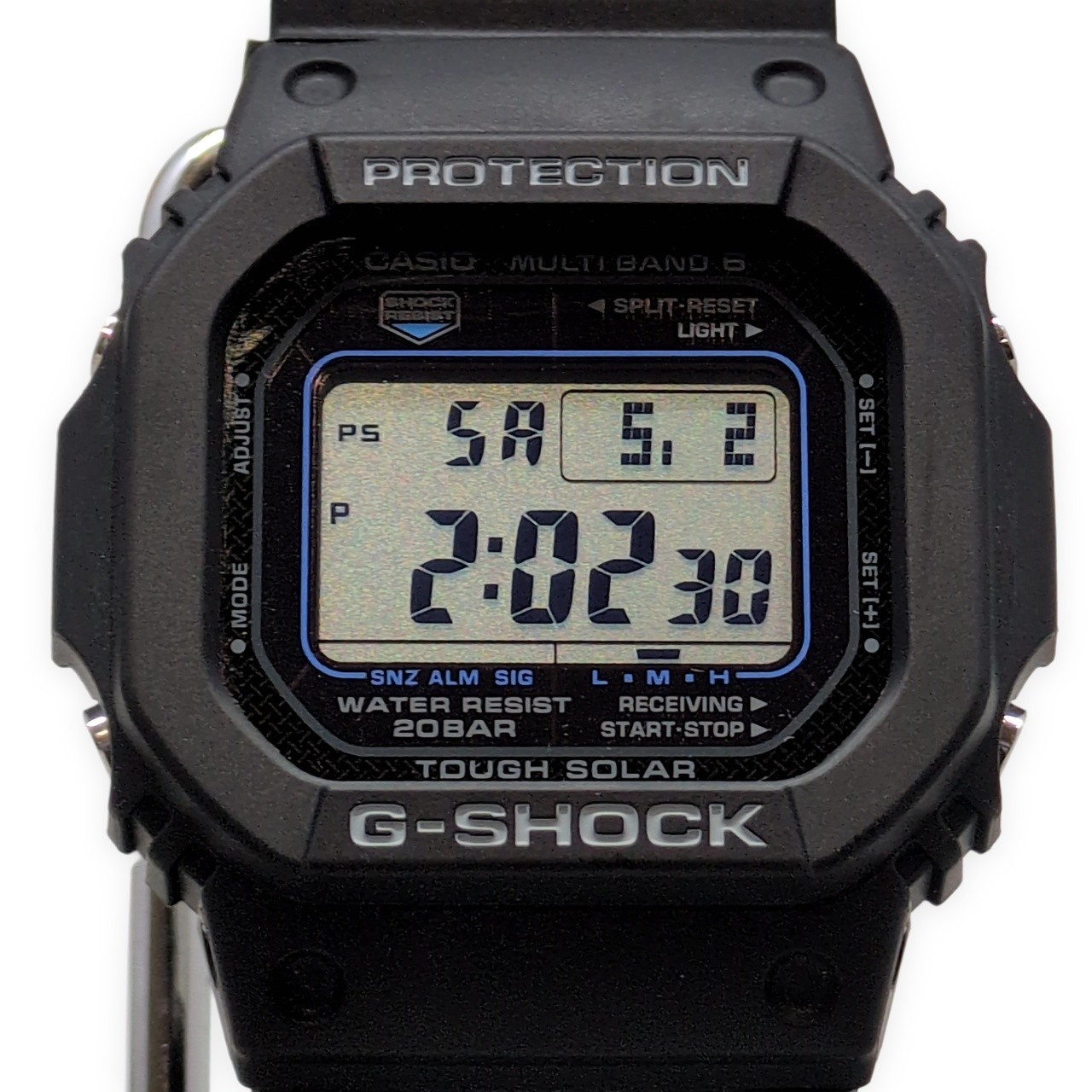 G-SHOCK CASIO カシオ ウオッチ GW-M5610U-1C 電磁波ソーラー 青み液晶 マルチダンス楽隊6 手ごわいソーラー LEDうしろ側ともし火 真四角ひな型 2021年10月発売 貝塚店 IT9A75K7T0HK 【中古】