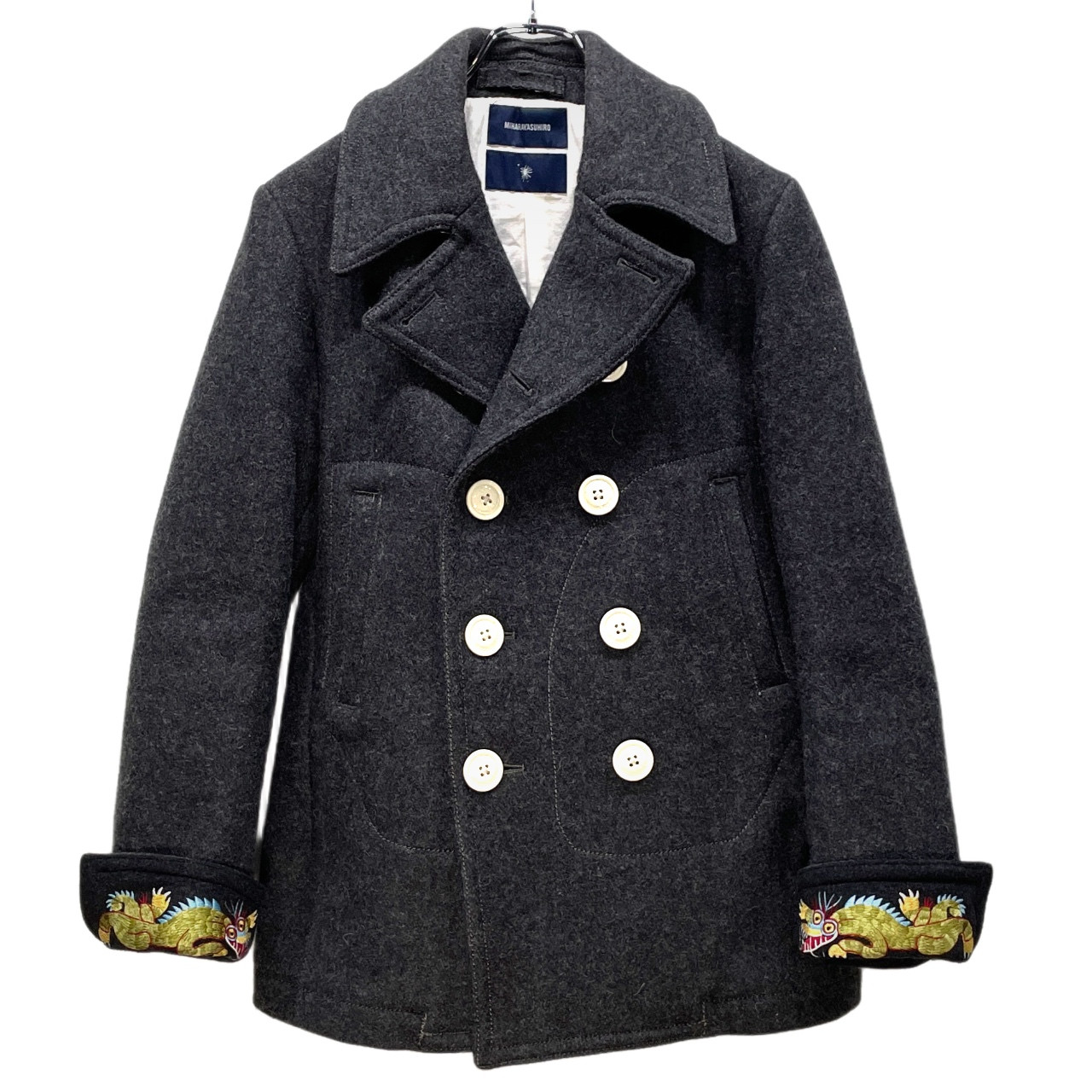 MIHARA YASUHIRO 龍刺しゅうウールメルトンピーコート PEA COAT ダブル前胸部 上衣 上衣 アウター Archive 00s ミハラヤスヒロ メンズ 三国ケ丘店 ITB5X41GB3QW 【中古】 RM5637I