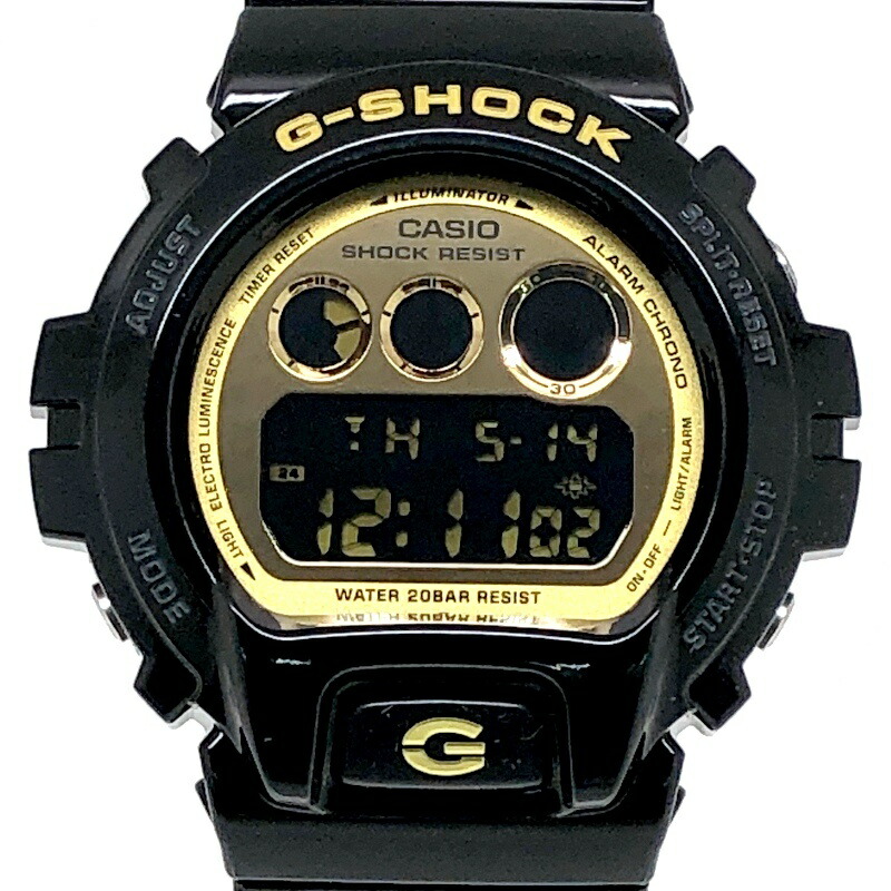 G-SHOCK ジーショック CASIO カシオ ウオッチ DW-6900CB-1 Crazy Colors クレイジーカラーズ 黒いこと×ゴールド 銀鏡文字記号盤 引っくり返る液晶 黒金 2010年2月発売 三国ケ丘店 IT3GKTCU4XI8 【中古】
