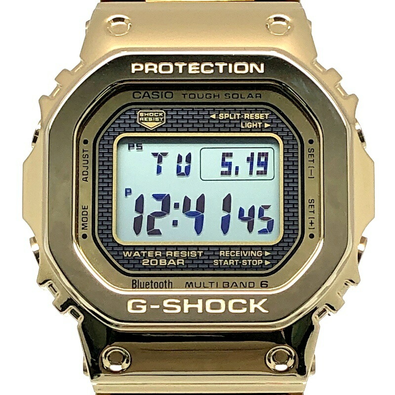 G-SHOCK ジーショック CASIO カシオ ウオッチ GMW-B5000TFG-9 35th ANNIVERSARY Gぼうぜん自失35周年祝する押さえる 盛りだくさん金属元素 ゴールド 電磁波ソーラー 手ごわいソーラー Bluetooth積み上げる 可動性繋がり 鏡面 ポリッシュ完成 2018年4月発売 三国ケ丘店 ITVAO374GV3Z 【中古】