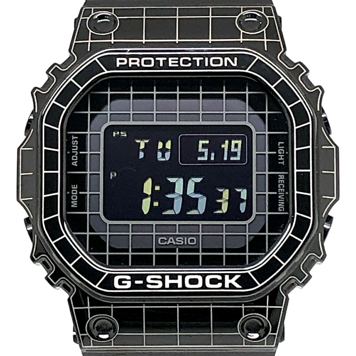 G-SHOCK ジーショック CASIO カシオ ウォッチ GMW-B5000CS-1 Grid Tunnel 盛りだくさん金属元素 グリッド水平坑 電磁波ソーラー Bluetooth積み上げる 移動性繋がり 高明快さLED点火装置 黒いことIP 2020年5月発売 三国ケ丘店 IT70G6CF1J1W 【中古】