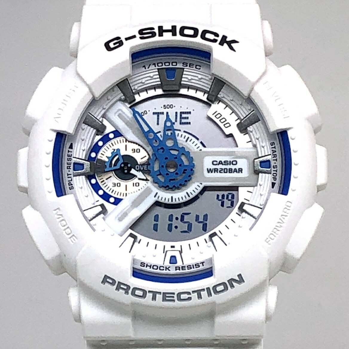 G-SHOCK ジーショック CASIO カシオ ウオッチ GA-110HDS-7A HIDDEN GLOW ヒドゥングロウ ビッグ入れもの 蓄光一部分 LEDともし火 白いこと×青み アナデジ 2025年6月発売 三国ケ丘店 IT1M1146DAMZ 【中古】