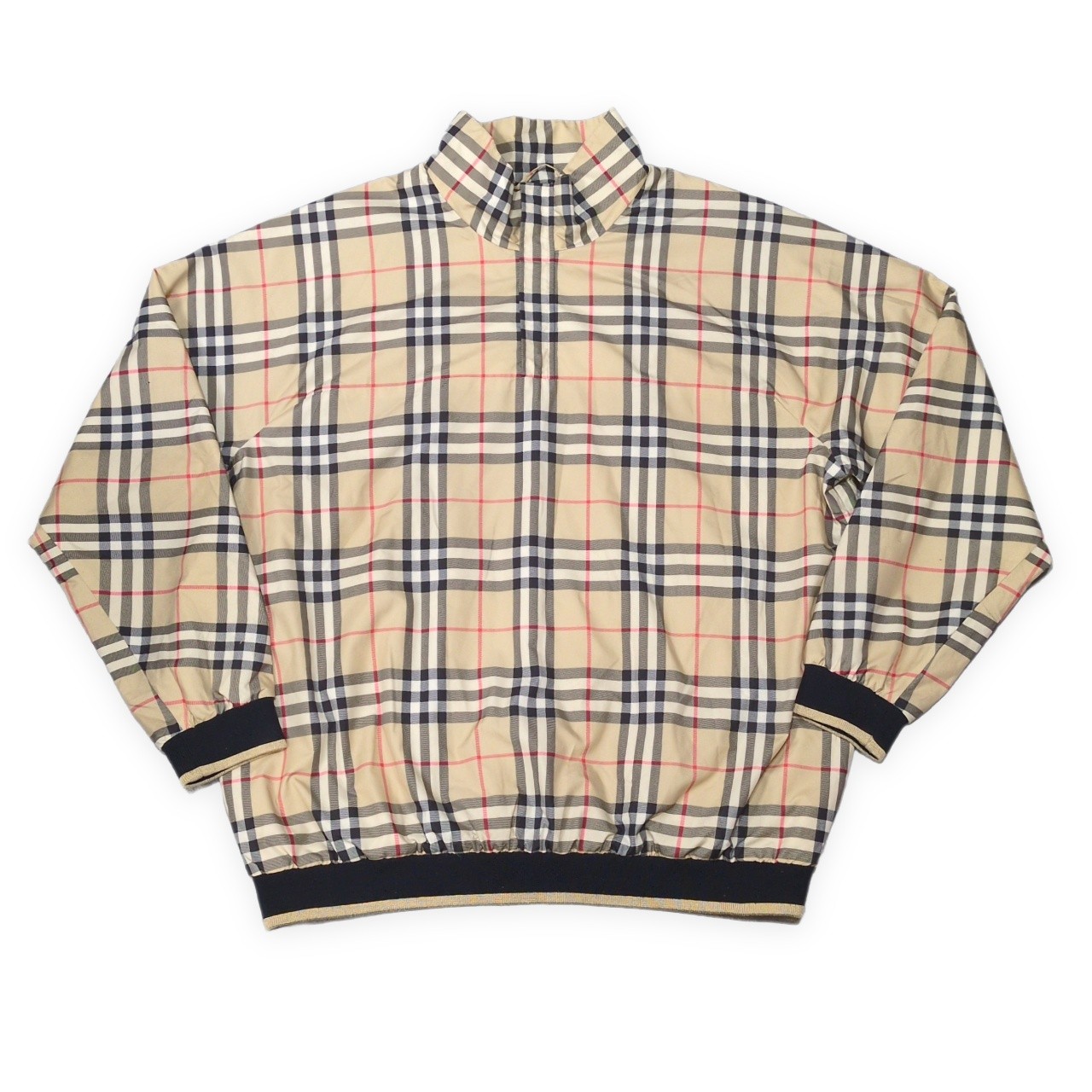 BURBERRY GOLF ノバチェック柄 ハーフジッププルオーバー ジャケット TOPS メンズ Mサイズ 貝塚店 ITP5C2EP02JO 【中古】 RK2827D｜NEXT51店