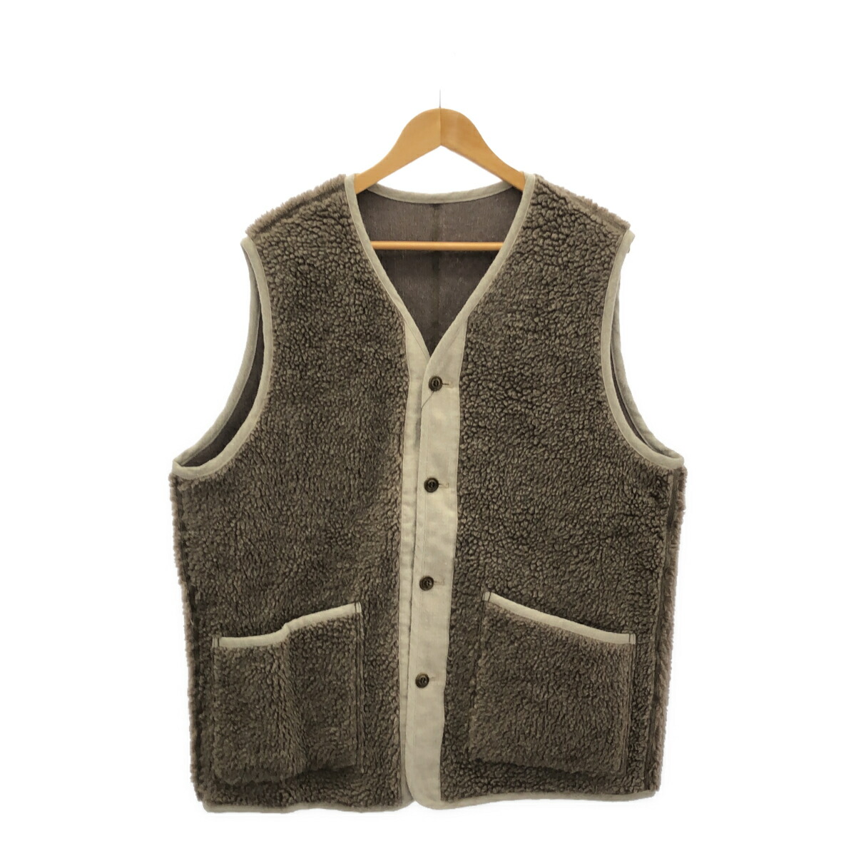 nest robe CONFECT ネスト衣裳 コンフェクト 大きさ4 24AW ウールコットンパイルベスト 02243-0007 通貨価値29,700円 ベージュ系 羊毛 綿織物 ヘンプ 日本製 三国ケ丘店 ITFANGPEQAPA 【中古】 RM5401M