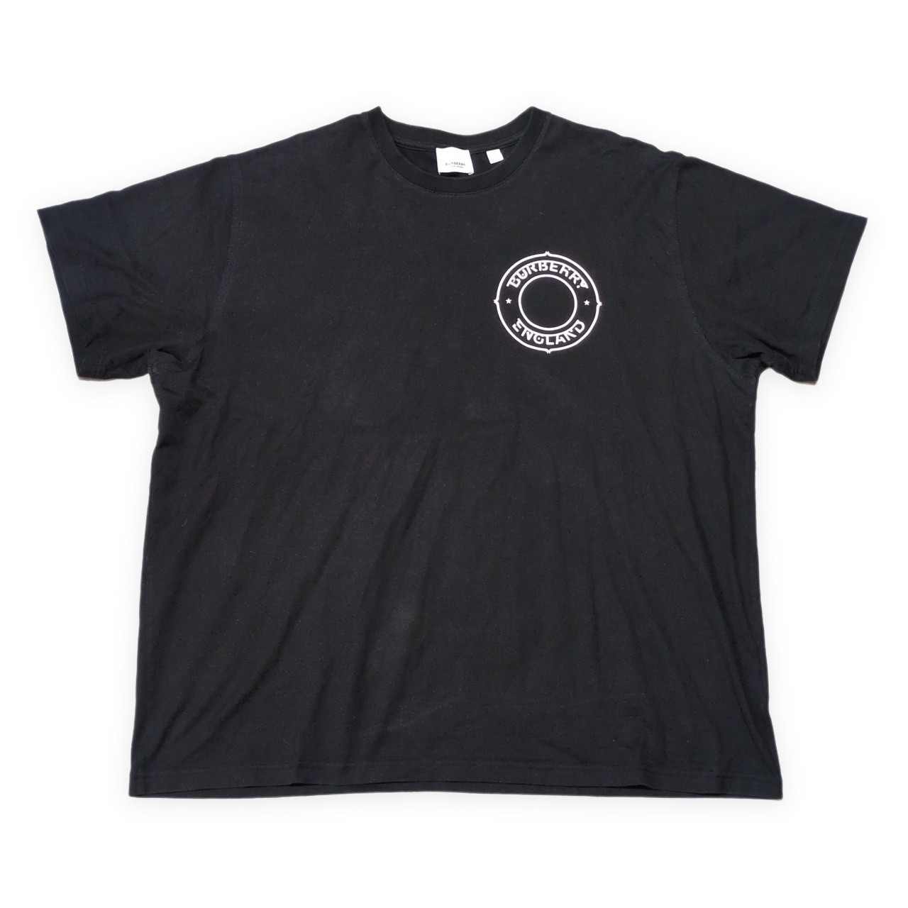 BURBERRY バーバリー LONDON ENGLAND サークルラバーロゴプリント S/S Tee 半袖 ティーシャツ カットソー 黒 黒いこと メンズ L 貝塚店 IT9L18423AL4 【中古】 RK2837D