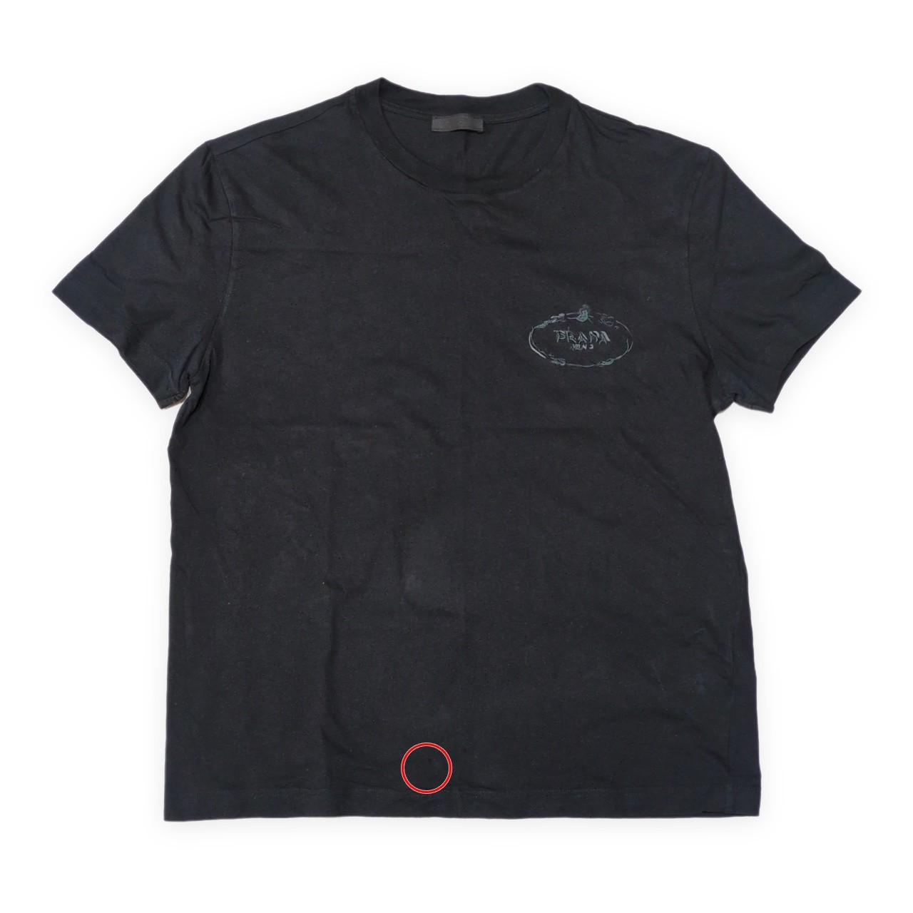 PRADA プラダ 21SS ロゴ刺繍 S/S Tee 半袖 Tシャツ カットソー 黒 ブラック メンズ XXL ブルガリア製 貝塚店 IT5OVMLEPCDW 【中古】 RK2836D|NEXT51店