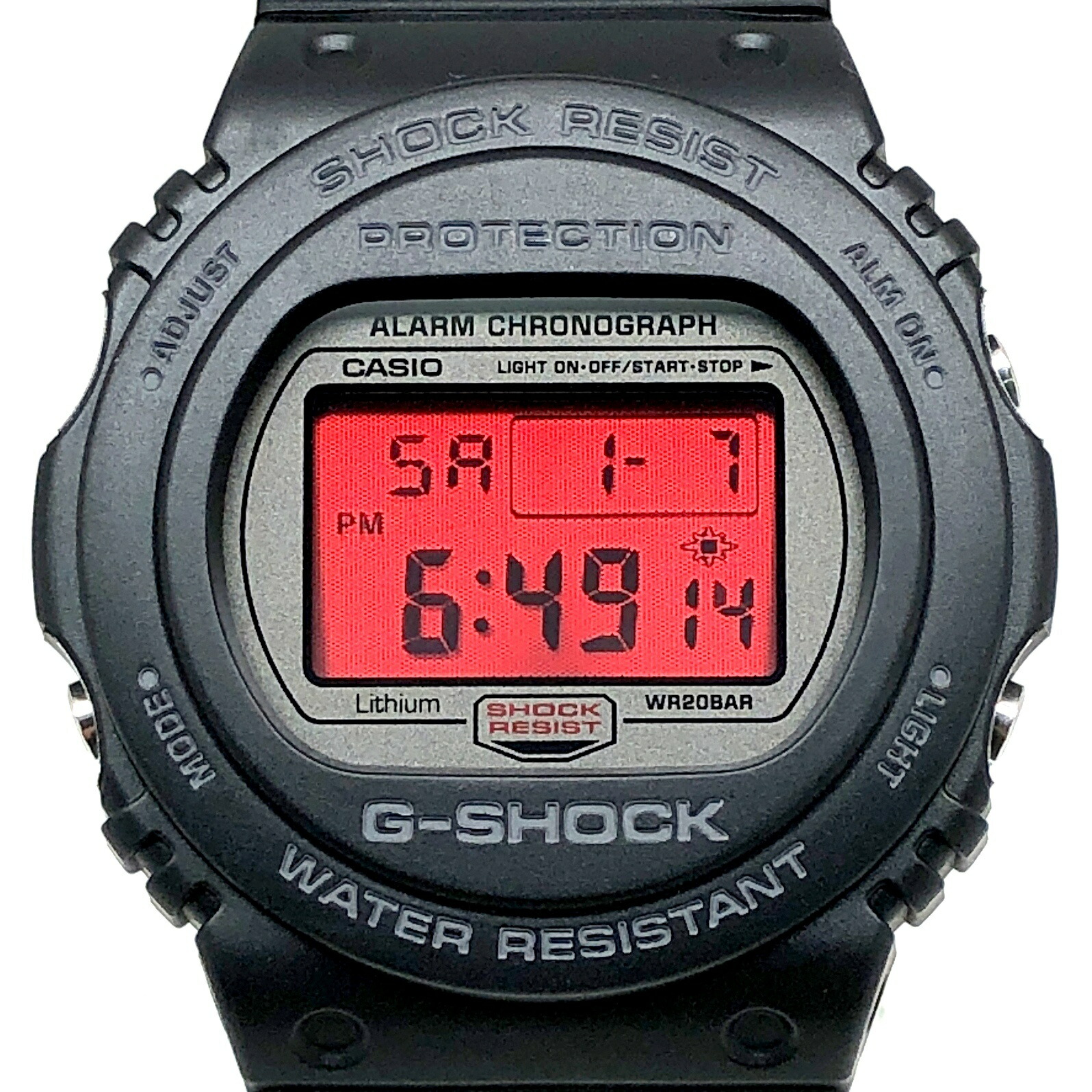 G-SHOCK ジーショック CASIO カシオ ウォッチ DW-5700ML-1 20th ANNIVERSARY Tribute Series Gぼうぜん自失20周年不死化 トリビュートシリーズ 赤液晶 螺子釘うしろ側 スティング 2003年1月発売 三国ケ丘店 ITVW84IWAL9Y 【中古】