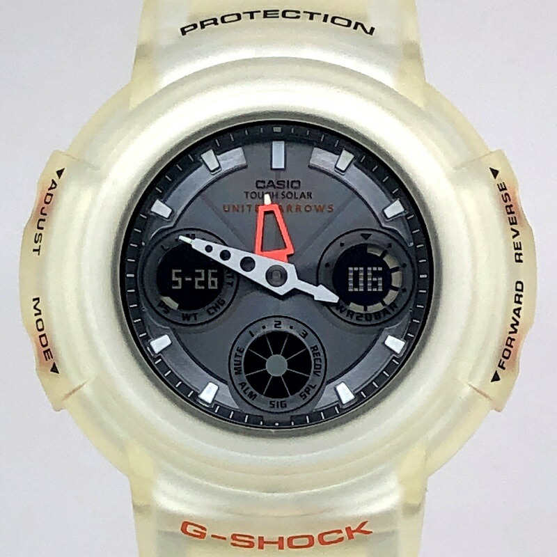 G-SHOCK ジーショック CASIO カシオ ウオッチ AWG-525UAJ-7A UNITED ARROWS 25th ANNIVERSARY ユナイテッドアローズ 共同研究第4弾 G-SHOCK生まれ落ちる25周年祝する模範例 白いことスケルトン オレンジ色 アナデジ 2008年6月発売 三国ケ丘店 IT5HDMVGTVTA 【中古】