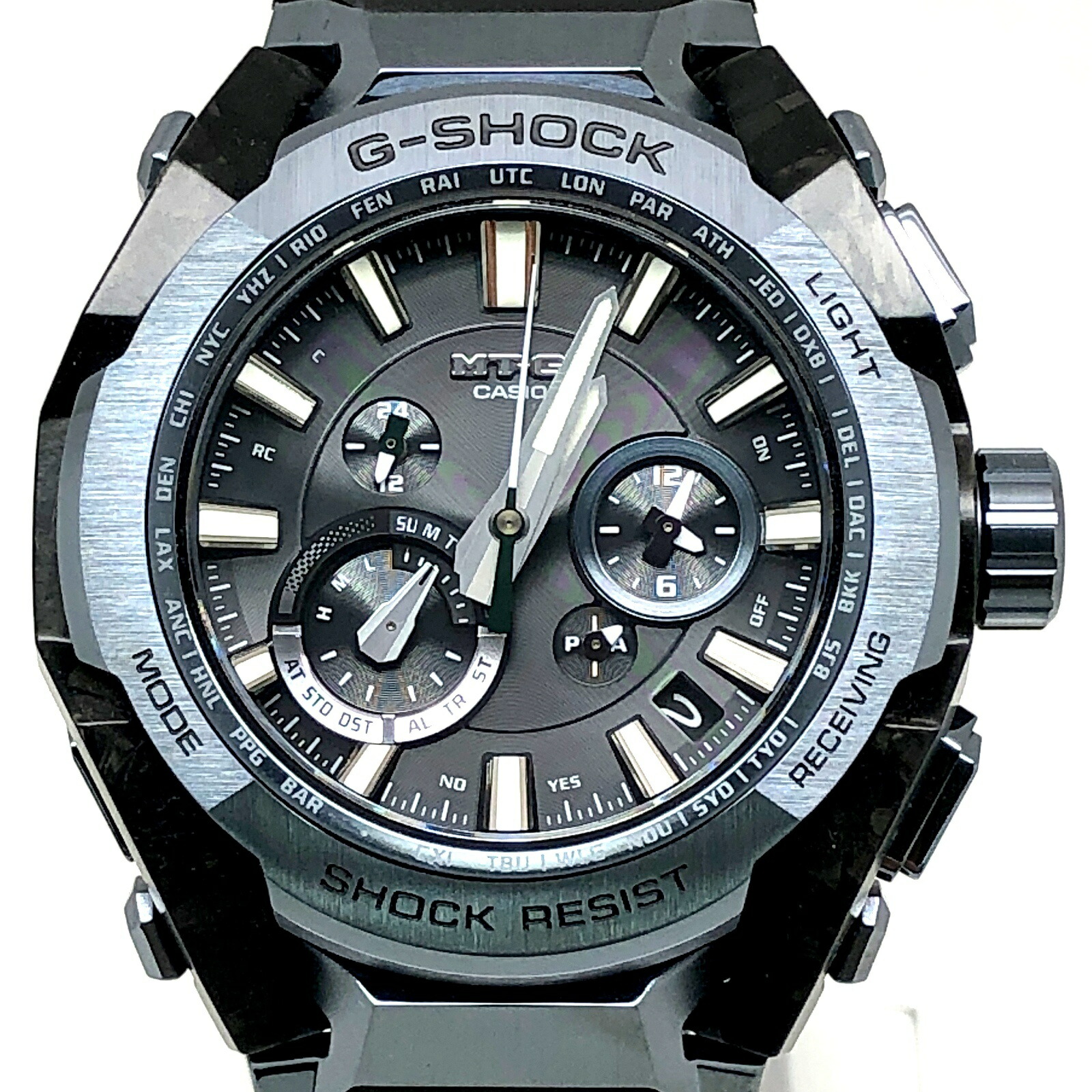 G-SHOCK ジーショック CASIO カシオ ウオッチ MTG-B4000B-1A2 MT-G 電磁波ソーラー Bluetooth積み上げる トリプルGレジスト 耐衝撃・耐遠心万有引力・耐振動社会システム デュアルコアガード社会システム 炭素 メタルベゼル 青み薄墨色 アナログ 2025年6月発売 三国ケ丘店 ITFG008Y687F 【中古】