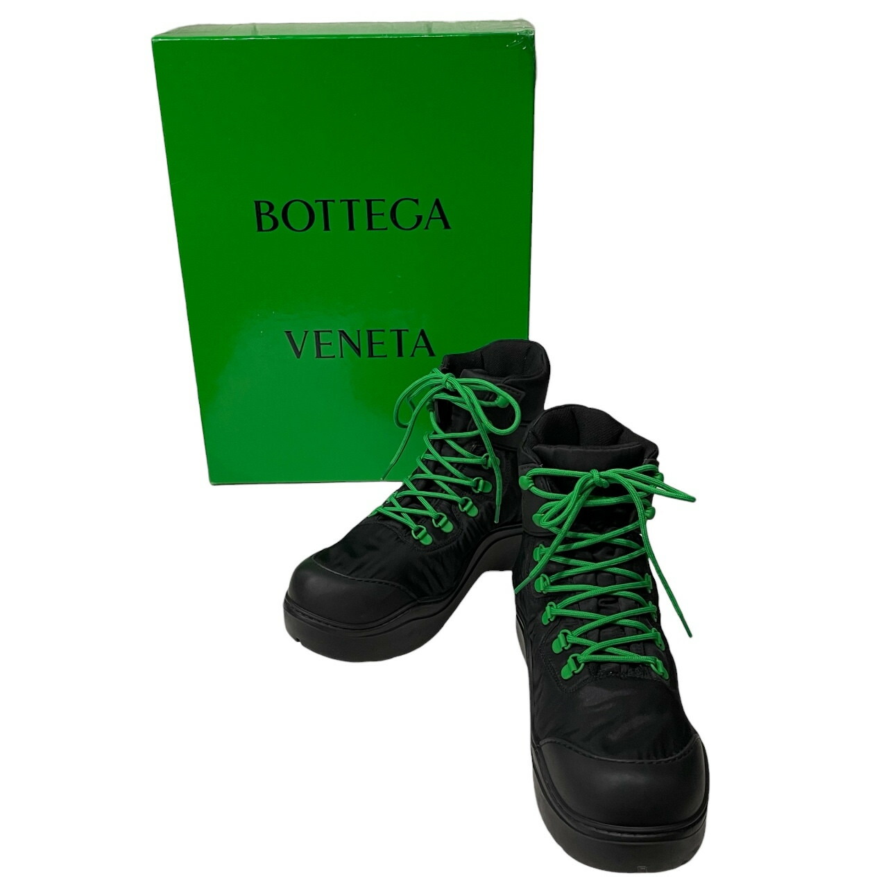 BOTTEGA VENETA PUDDLE ANKLE BOOT BOMBER BLACK GRASS パドルボンバーレースアップアンクルブーツ シューズ スニーカー 靴 クツ ボッテガヴェネタ メンズ 三国ケ丘店 IT19MFZSAE2S 【中古】 RM5743I