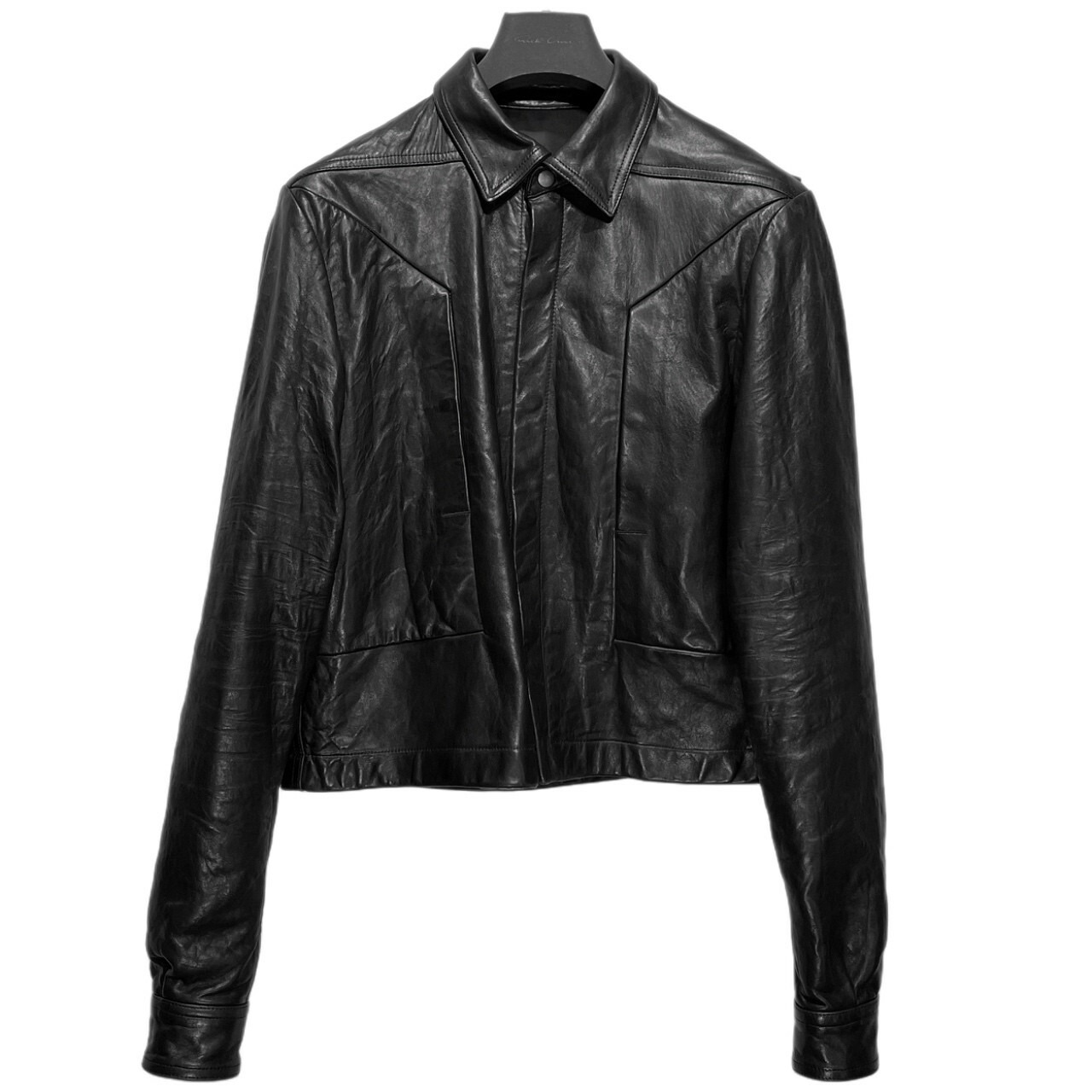 Rick Owens 24AW ALICE STROBE LEATHER LNV ラムレザーフライフロントショートトラッカージャケット 上衣 厚地の外套 アウター 通貨価値378,400円 RU02D6743-LNV リックオウエンス メンズ 三国ケ丘店 ITU3NFXD05IU 【中古】 RM5767I