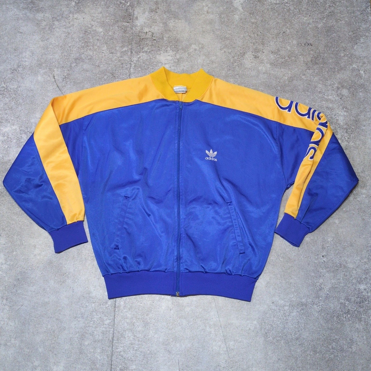 adidas アディダス 80's 80年代頃 トレフォイユロゴ トラックジャケット USA製 ジャージ ヴィンテージ vintage Lサイズ 貝塚店 ITEK7RJ91430 【中古】 RK2889D｜NEXT51店