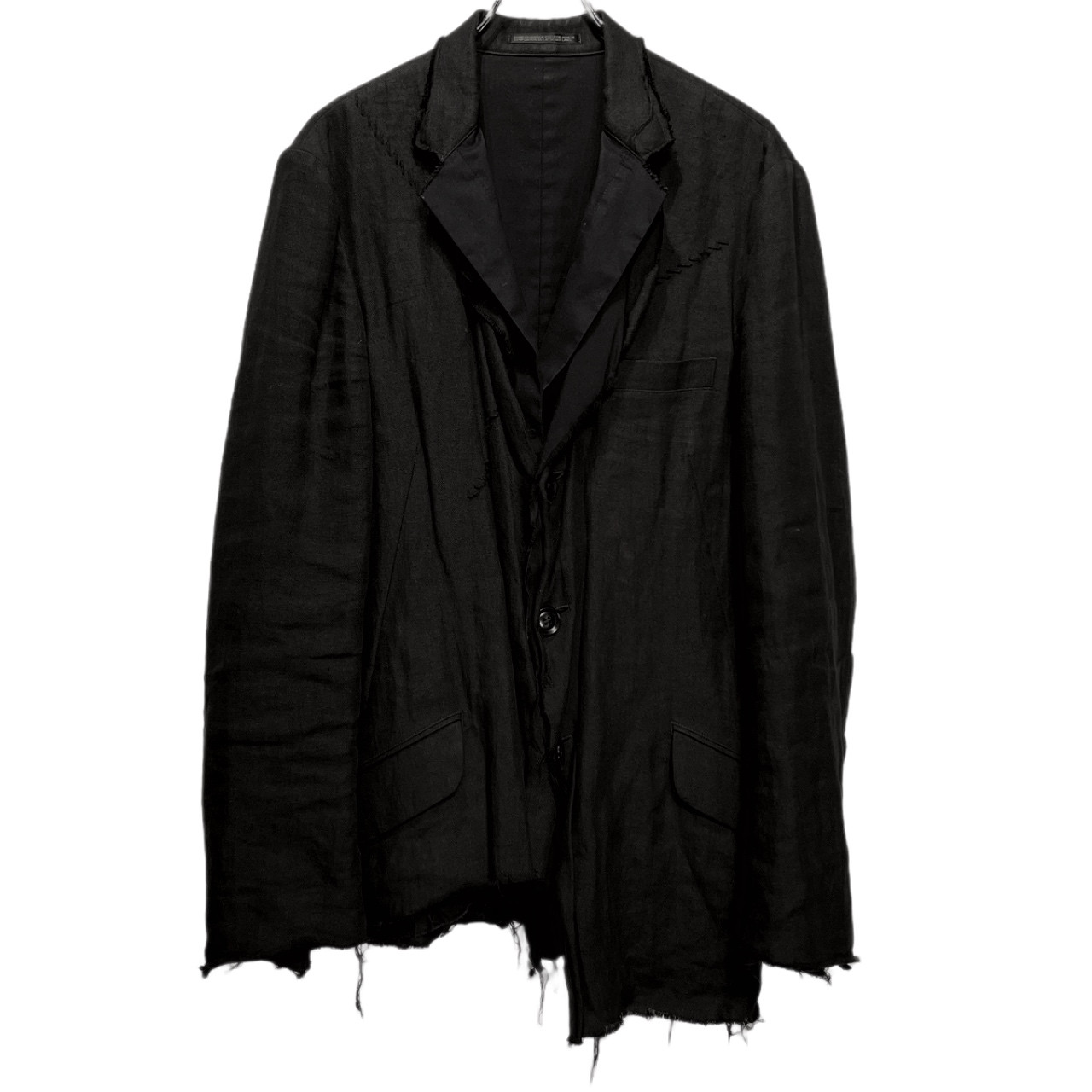 Yohji Yamamoto Pour Homme 22SS 3重レイヤードアシンメトリーカットオフリバーシブルジャケット 3BJ三重裁断 裁ち切り ブルゾン コート アウター HG-J09-800 リネン レーヨン コットン 定価200,200円 ヨウジヤマモトプールオム 三国ケ丘店 ITRJNO7Z1V3S 【中古】 RM5787I｜NEXT51店