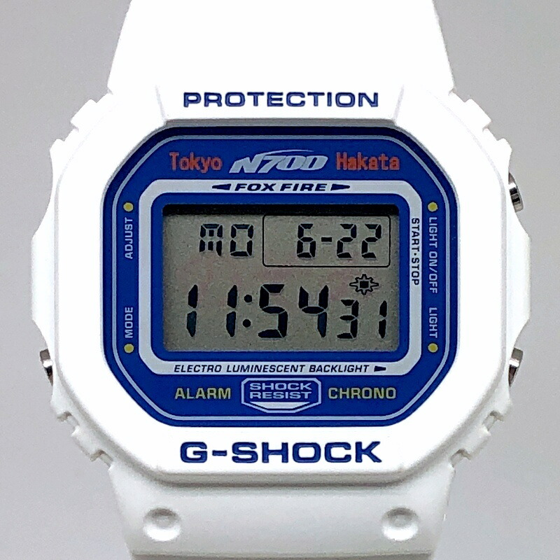 G-SHOCK ジーショック CASIO カシオ 腕時計 DW-5600VTN700-1T 新幹線 のぞみ N700系 コラボレーションモデル JR東海 JR西日本 ホワイト ブルー 限定990本 スクエア 2008年5月発売 三国ケ丘店 IT1ZP39H4ILA 【中古】｜NEXT51店