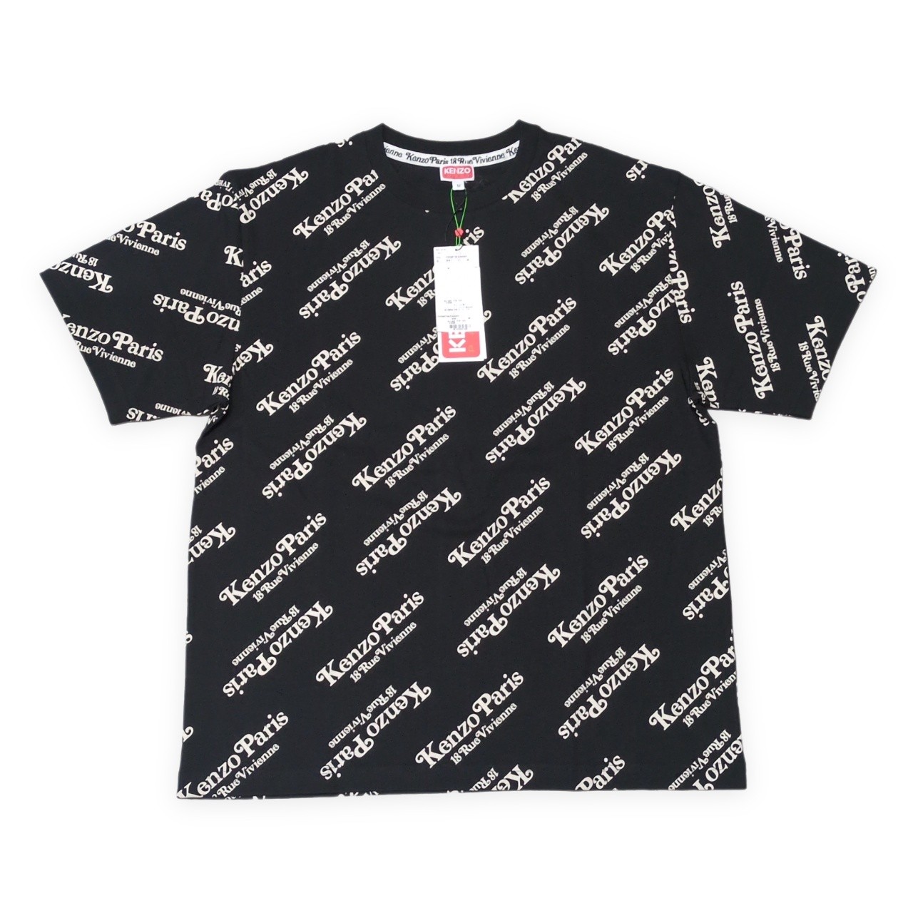 KENZO ケンゾー KENZO BY VERDY OVERSIZE TSHIRT コラボ 半袖Tシャツ ブラック 黒 メンズ M タグ付き 美品 ポルトガル製 FE58TS0044SY 貝塚店 IT0RG93RWM1A 【中古】 RK2897D｜NEXT51店