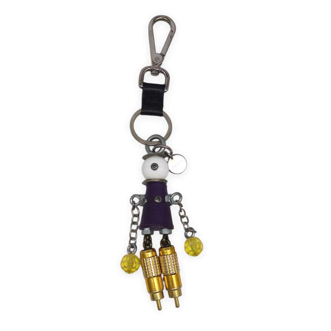 PRADA プラダ ロボットキーホルダー チャーム サフィアーノレザー パープル 小物 雑貨 貝塚店 IT8ZHWSNM7P2 【中古】 RK2948D｜NEXT51店