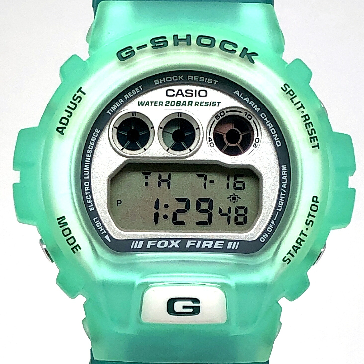 G-SHOCK ジーショック CASIO カシオ 腕時計 DW-6900WC-3T WCCS 世界サンゴ礁保護協会 オフィシャル コラボレーションモデル アクロポーラグリーン グリーン スケルトン ダブルマンタEL 1997年5月発売 三国ケ丘店 ITDEPPVWFHAD 【中古】｜NEXT51店