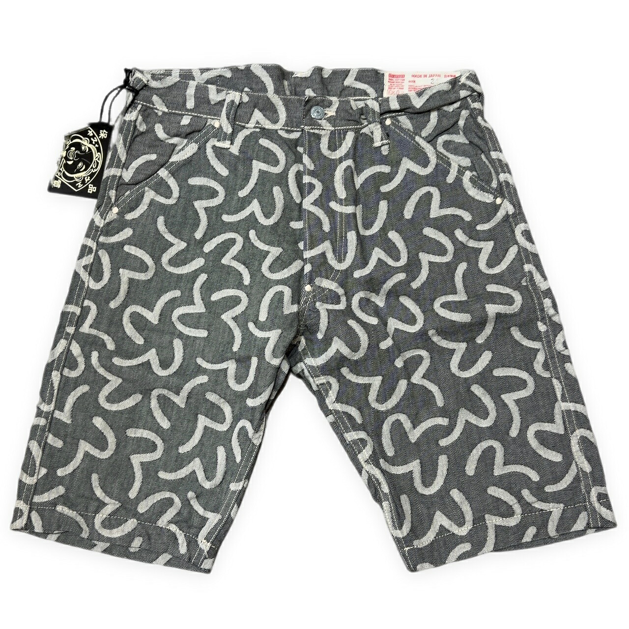EVISU エヴィス yamane 5500 カモメ総柄 ジャガード ショートパンツ ジーンズ ボトムス メンズ W32 日本製 グレー 美品 貝塚店 IT01QFVZ6KHW 【中古】 RK498KO｜NEXT51店