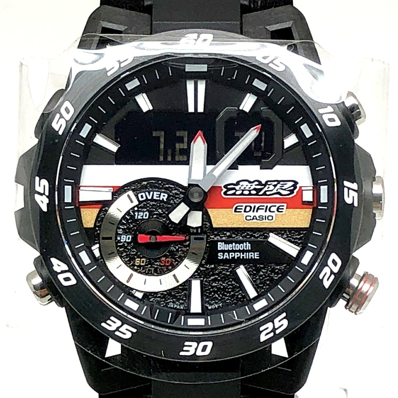 CASIO カシオ EDIFICE 「無限」50周年記念コラボレーションモデル ECB-40MU-1AJR ブラック モバイルリンク タグ付き 限定 三国ケ丘店 IT0MORPL24AC 【中古】 RM0348T｜NEXT51店