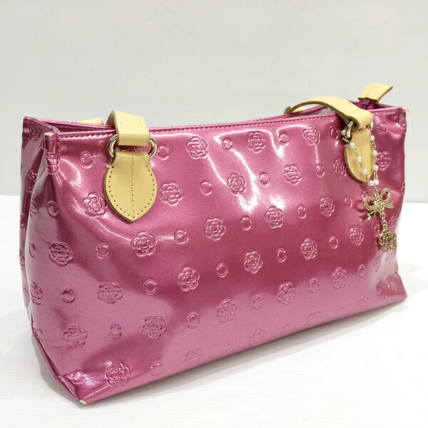 Next51 Mikunigaoka 017030 Rm2649 Made In Clathas クレイサス Mikunigaoka 017030 Rm2649 Made In Clathas クレイサスベティエナメルボックストートハンドバッグ 合皮 Leather Camellia Monogram Bag Pink System Whole