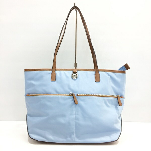 Michael Kors Tote Bag 30h5sktpt3c Shoulder Shawl Thoth Nylon Leather Light Blue Tea Brown Lady S Mikunigaoka 055612 Michael Kors Tote Bag 30h5sktpt3c Shoulder Shawl Thoth Nylon Leather Light Blue Tea Brown Lady S Mikunigaoka 055612