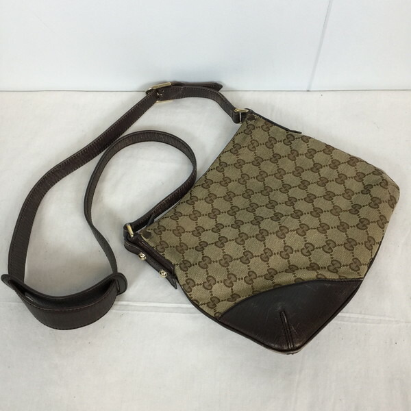 Next51 Shell Mound 631787 Rk2260a For Gucci Steering Shell Mound 631787 Rk2260a For Gucci Steering Wheel Leather Bag 70s 80s Made In Old Rare Crest Charm Brown Whole Pattern Lady S