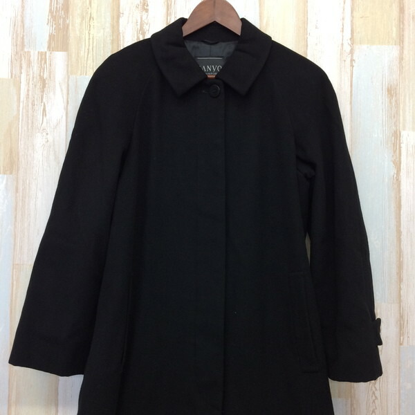 sanyo三洋羊绒大衣外衣长黑色女士日本制造三国丘商店243989 rm660t