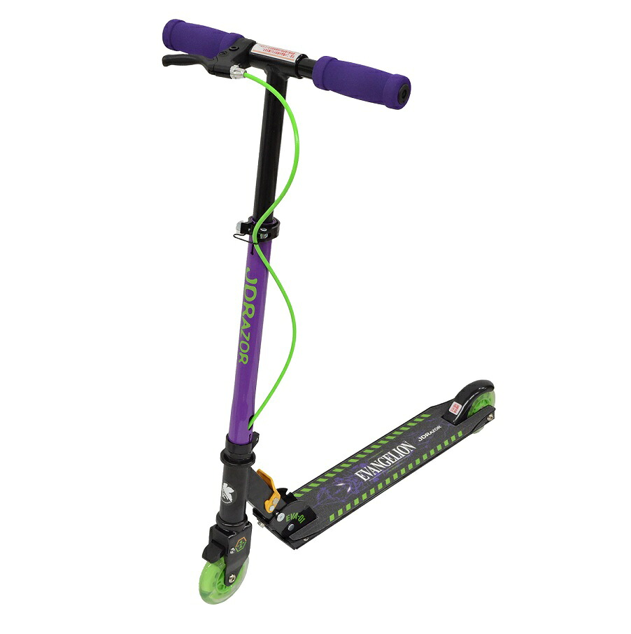 送料無料　JD Razor MS-202B－LED.EVA（ エヴァンゲリオン ）折りたたみ　キックスクーター　子ども用　子供用　キッズ用　キックボード　キックスクータ　JDRAZOR ジェイディレーザー スケボープレゼント ポイント5倍