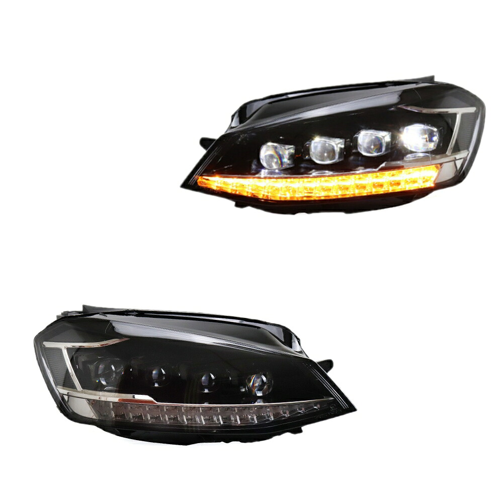 ゴルフ7 GOLF7 5G 前期 LED ヘッドライト 左右 ヘッドランプ シーケンシャルウィンカー フォルクスワーゲン AKD C