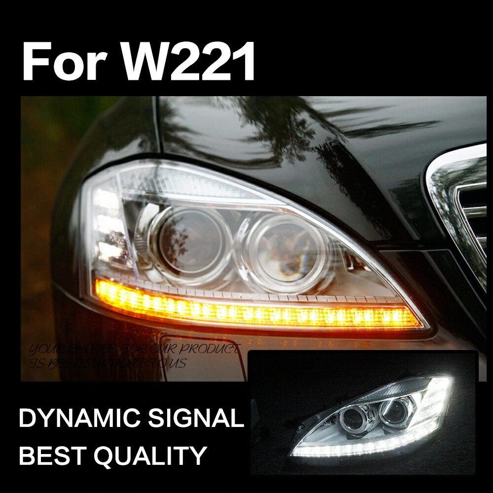Aokeding メルセデス ベンツ Sクラス W221 05 12 Led ヘッドライト クリア シーケンシャルウィンカー Andapt Com