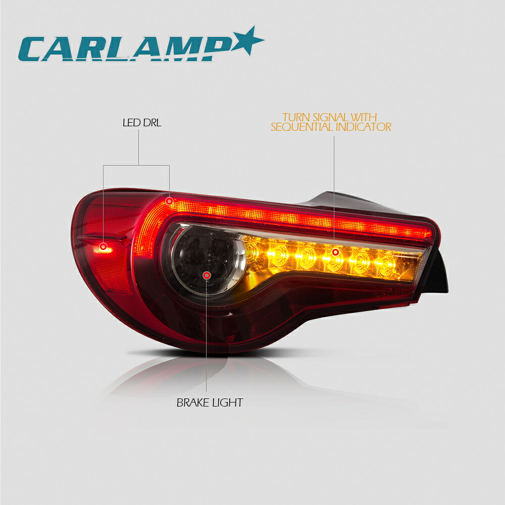 テールライト ZN6 86 テールランプ LED シーケンシャルウィンカー Type-A レッド FA20 トヨタ VLAND|ジャパンネット部品