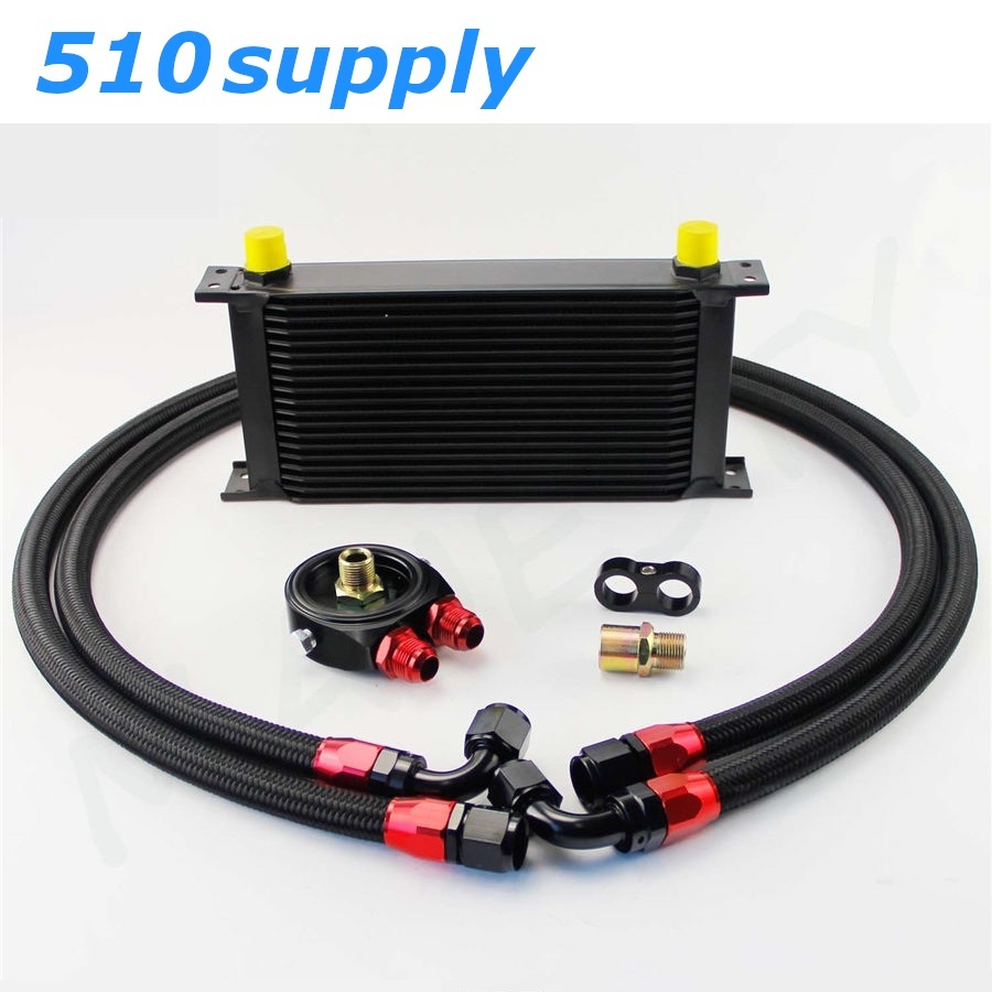 オイルクーラー HCR32 ECR33 ER34 スカイライン 19段 汎用 type1 ブラック RB20DET RB25DET CSKS|ジャパンネット部品