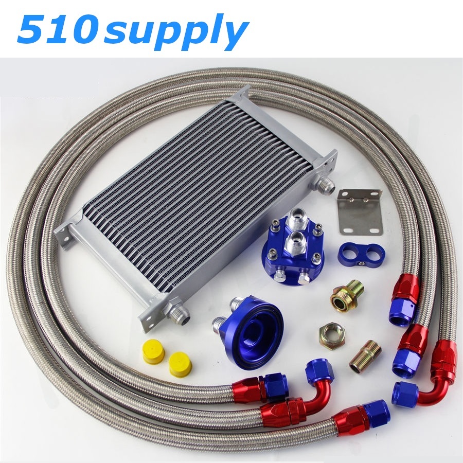 楽天市場】オイルクーラー 19段 汎用 オイルエレメント移設タイプ