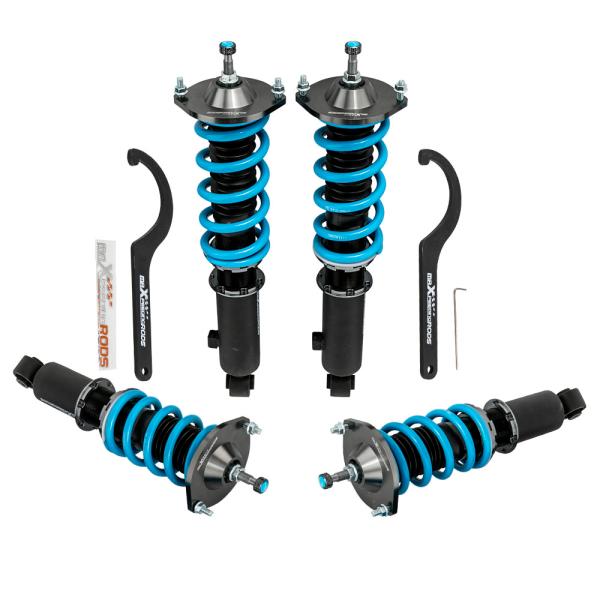 車高調 サスペンション ロードスター NA6CE NA8C NA マツダ 全長調整式 フルタップ 24段減衰 Maxpeedingrods ブルー HG