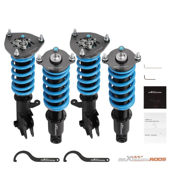 車高調 サスペンション エクリプス D52A D53A 三菱 全長調整式 24段減衰 Maxpeedingrods ブルー HG