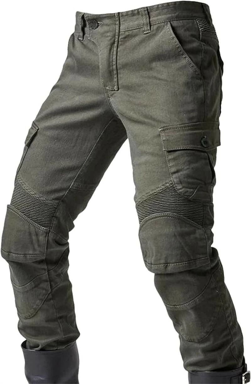 冬用 秋 夏 春 普段着 レーシングパンツ 通気性 プロテクター ストレッチ素材 耐磨 ライディングパンツ メンズ プロテクタ付き