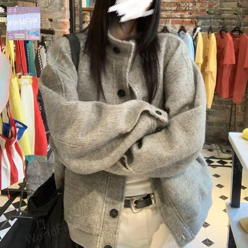 SLCD019(S-XL) ビッグシルエット オーバーサイズ おしゃれ 通勤 無地 可愛い カジュアル 冬服 冬物 ゆったり 長袖 冬 レディース