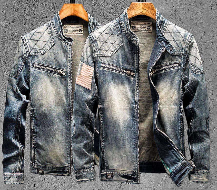 春秋 カジュアル バイクジャケット 上着 ブルゾン アウター 男性 Gジャン ジージャン メンズ 8,708円