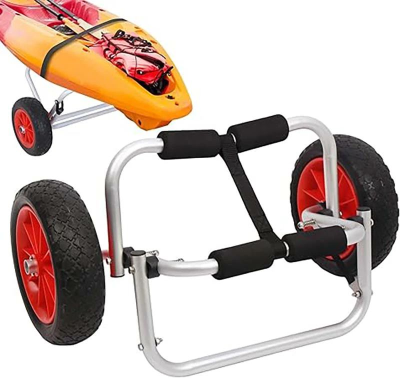カヤック 履歴 カヤック手押し車 ドリー カヌーキャリアトロリー パドルゲーム盤 小船 アイスクリームソーダ用 耐荷重耐久 長時間当て嵌める 楽に