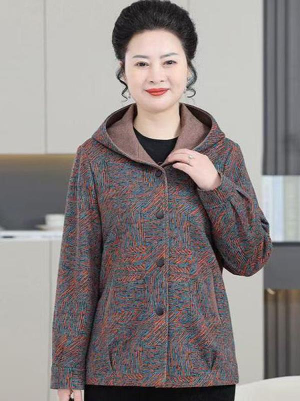 襟 フード ジャケット アウター トップス 高齢者 ジャケット サイズ 大きめ 母 婦人服 プレゼント ミセス ミス マダム 高級 上品