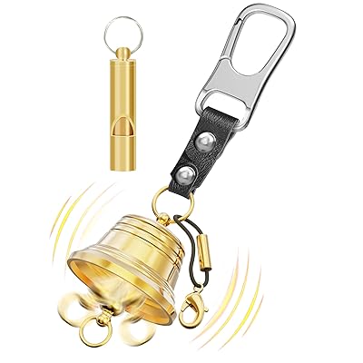 【真鍮鋳物】 熊鈴 完全消音 熊よけ鈴 BEAR BELL 真鍮ベル 消音機能付き 熊よけベル 軽量 熊防止 猛獣避け ホイッスル付き 登山 山歩き 山菜取り 渓流釣り画像