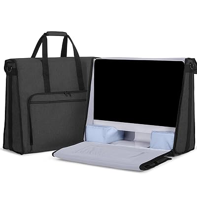 imac用バッグ 27インチ imac 持ち運び トートバッグ 周辺機器収納ポケット付き 黒｜NEXTMART