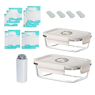 楽天市場】Y K YUKO 融光 真空保存容器 耐熱ガラス 800ML+1230ML