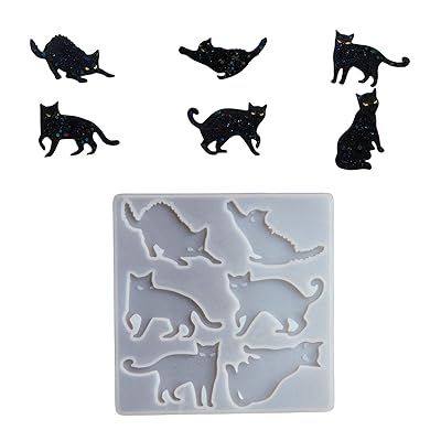 猫 シリコンモールド キーホルダー ネックレス ペンダント 6種類 きれい 猫形 猫物語 ネコ派画像