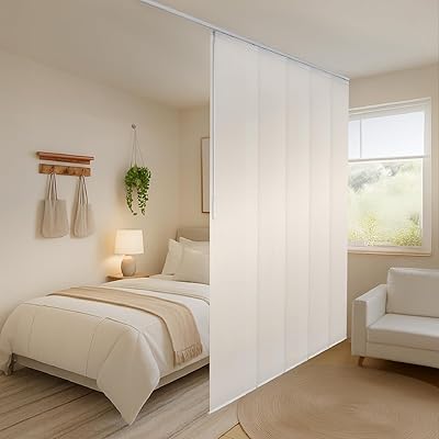 、パネルカーテン、パネルスクリーン、間仕切り、40cm x 4枚、幅100~145cm x 高さ238cm(レール高さ|NEXTMART