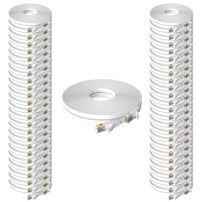 木目細か有線テレビ ローカルエリアネットワーク有線テレビ 3m UTP Cat6 引っ切り無い 3m*50本 白いこと「少し包み50本が含