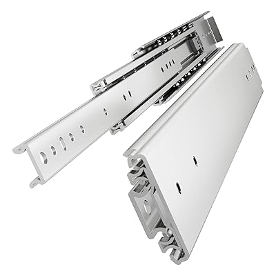 超掛け目用横すべり線路 VA2576 幅76粍/180kg耐荷重 3段フルエクステンション 工業用サイドマウ