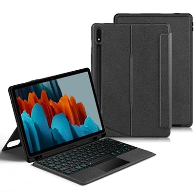 縦置き相応う Galaxy Tab S9 FE+ / Tab S10+/S9+ 12.4in相応う 鍵盤 タッチパッド うしろ側点火装置付